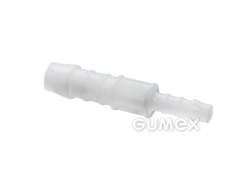 Redukovaná spojka přímá NORMAPLAST GRS, 4-3mm, 10bar, POM (acetal kopolymer), 0/+80°C, bílá
